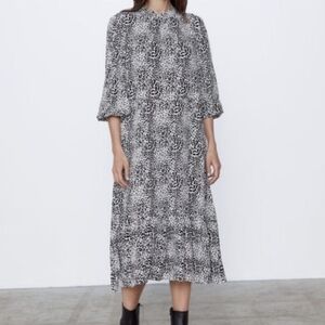 Zara Leopard Print Boho Dress
